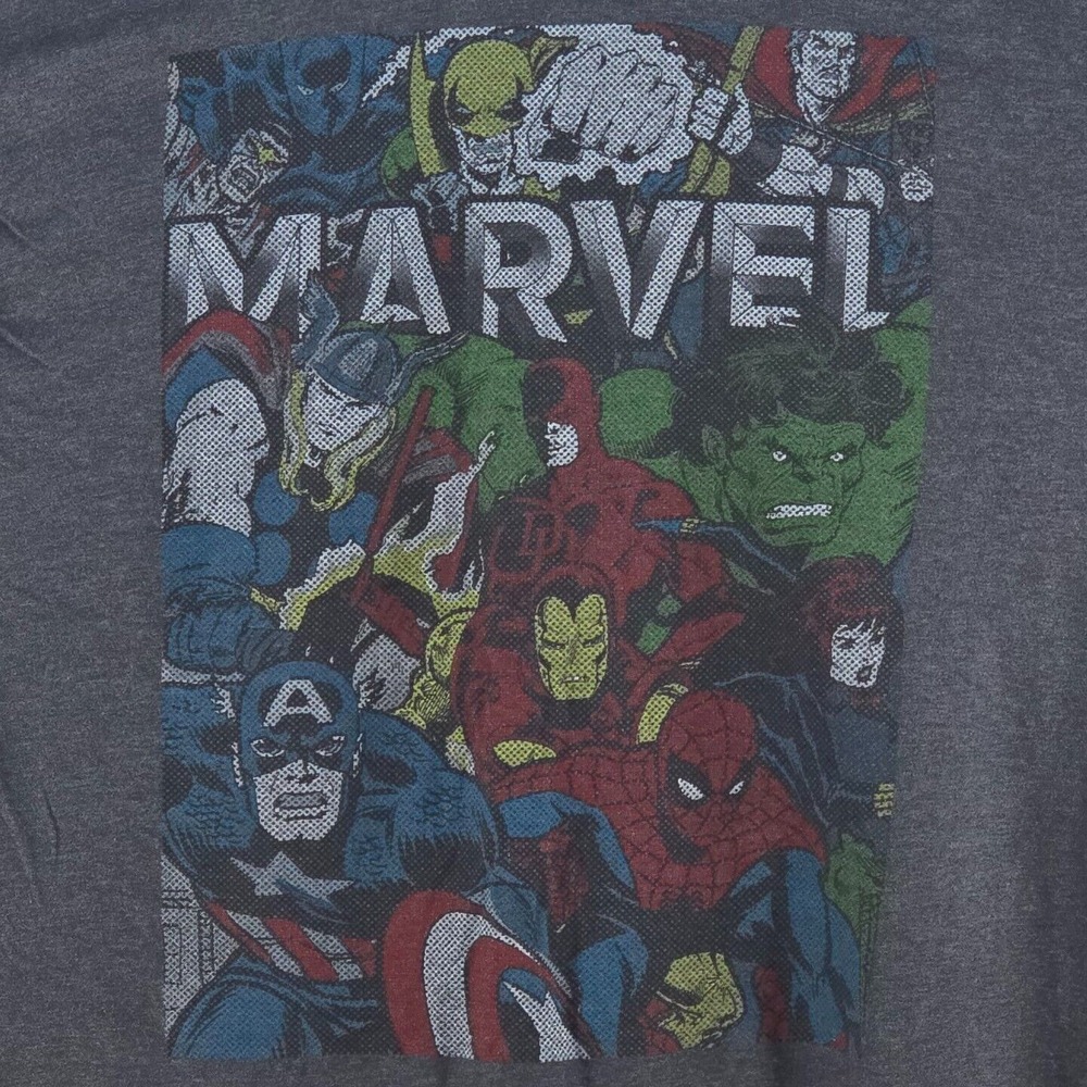 Marvel Superheroes Dot Matrix‎ Graphic T Shirt Men 2XL Nerd 90s Retro Style Geek